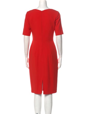 Black Halo V-Neck Midi Length Dress