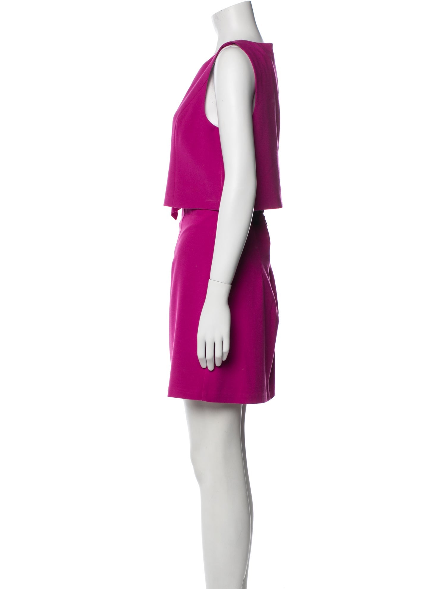 Black Halo Pleated Accents Skirt Set