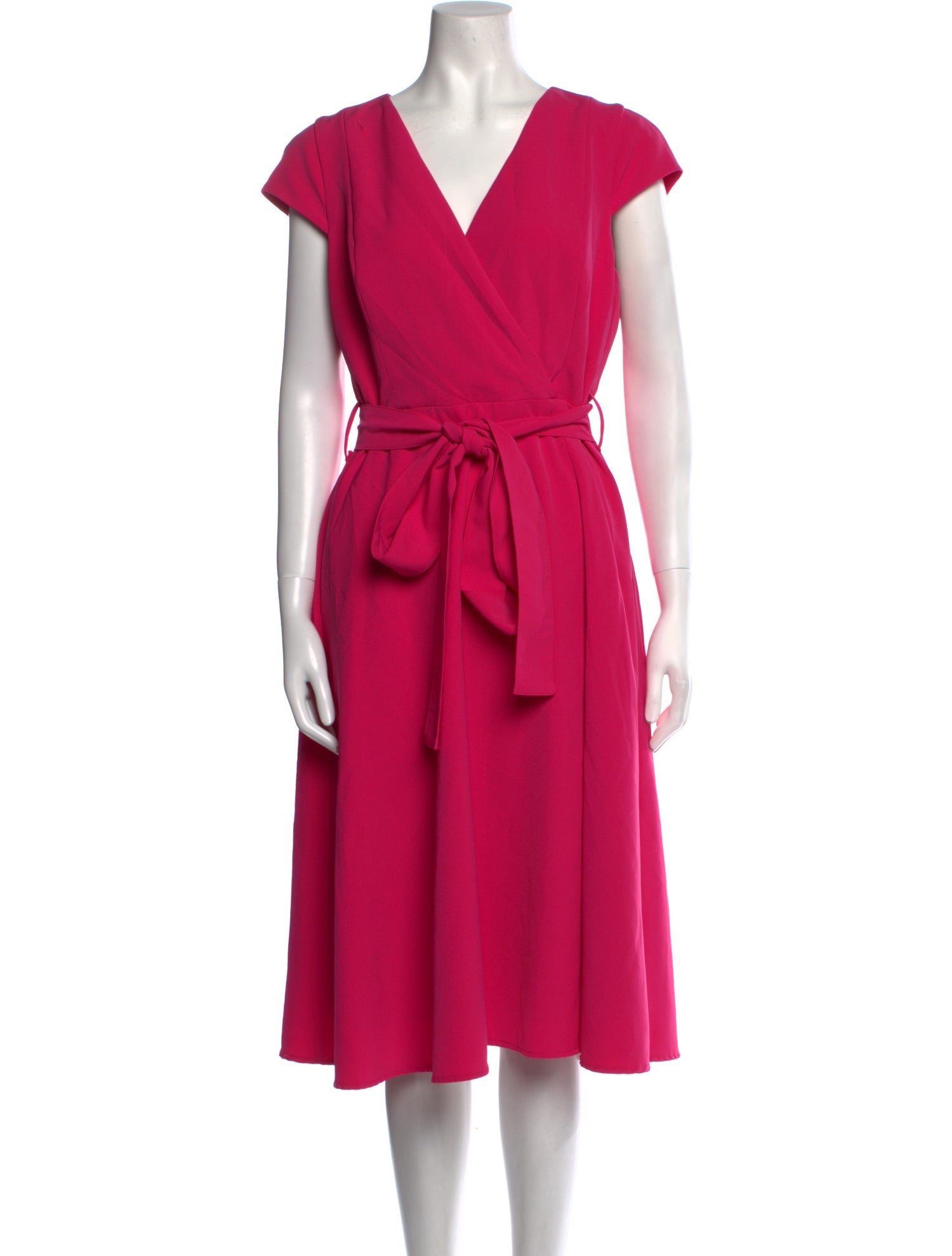 Black Halo V-Neck Midi Length Dress