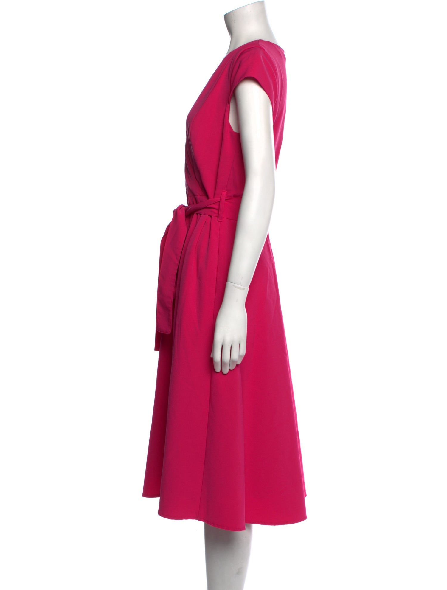 Black Halo V-Neck Midi Length Dress