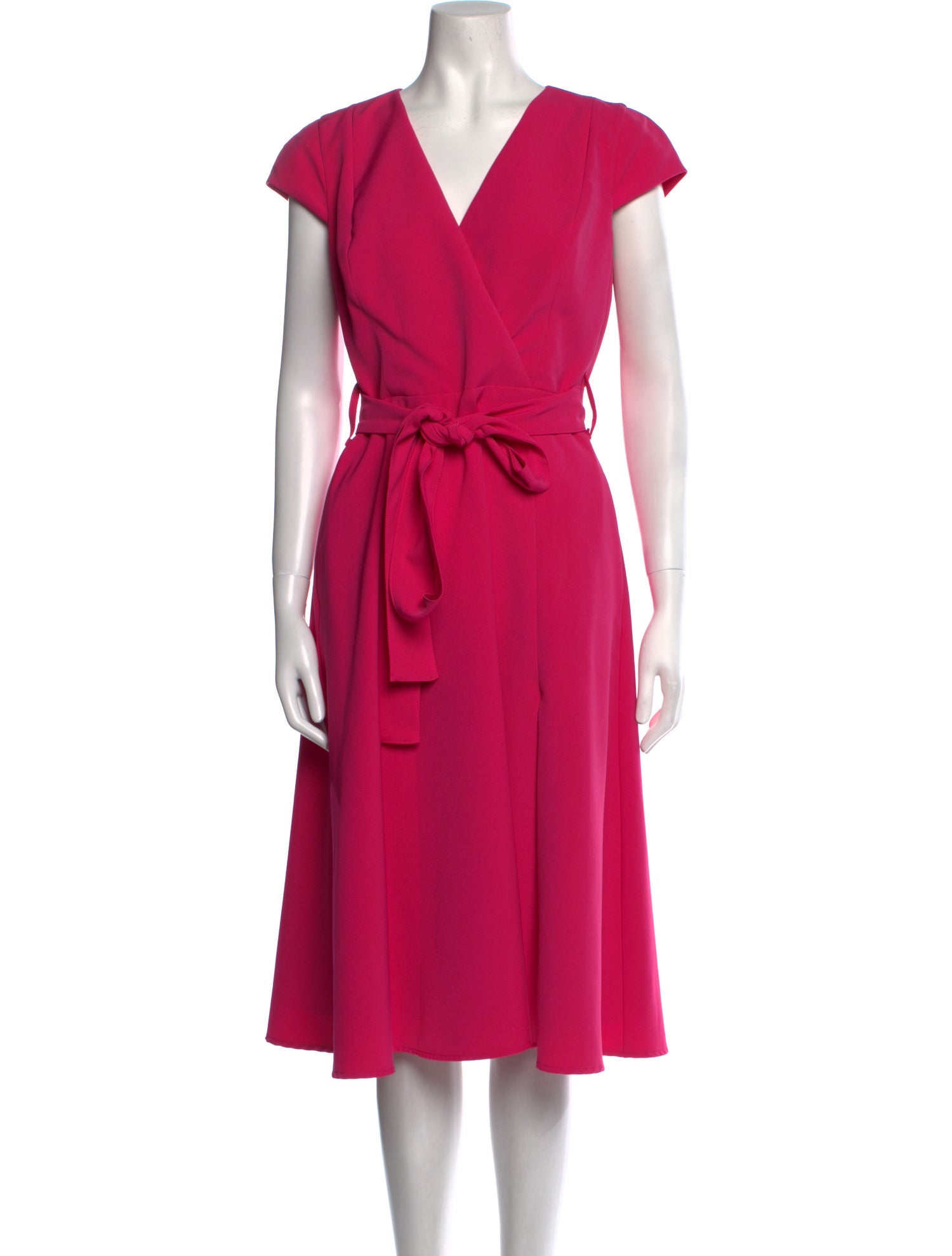 Black Halo V-Neck Midi Length Dress