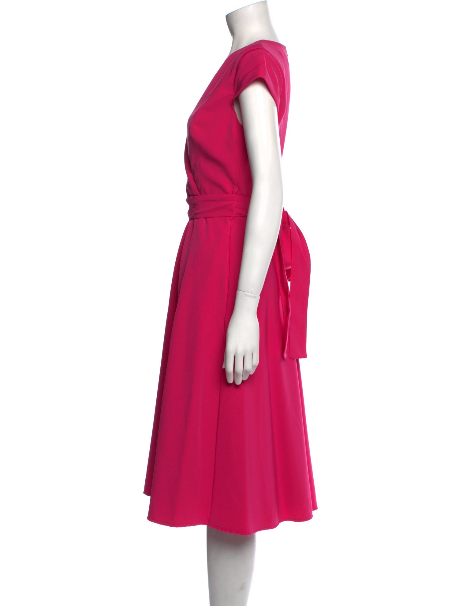 Black Halo V-Neck Midi Length Dress