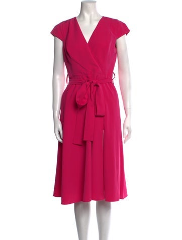 Black Halo Dresses V-Neck Midi Length Dress US 4 | S