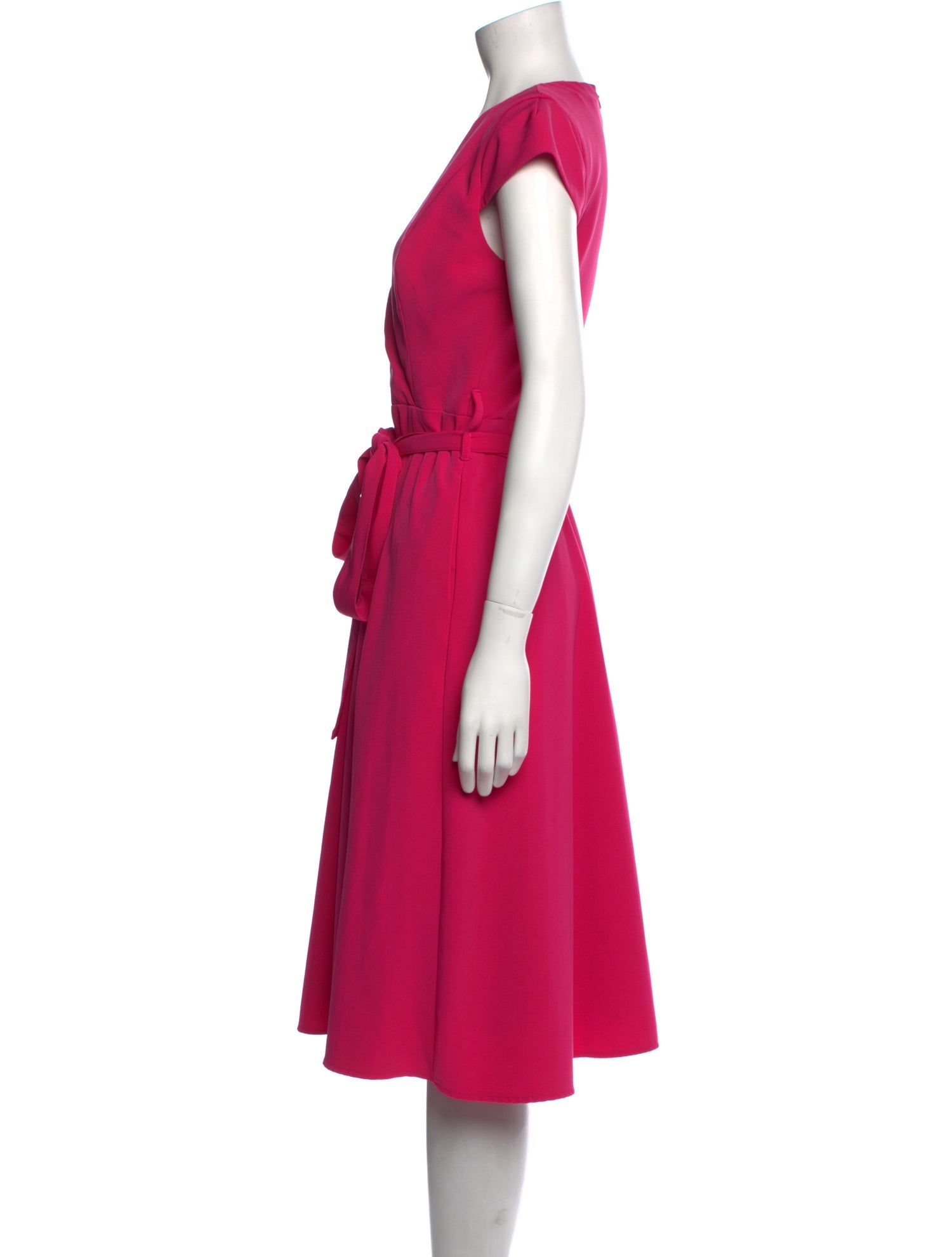 Black Halo V-Neck Midi Length Dress