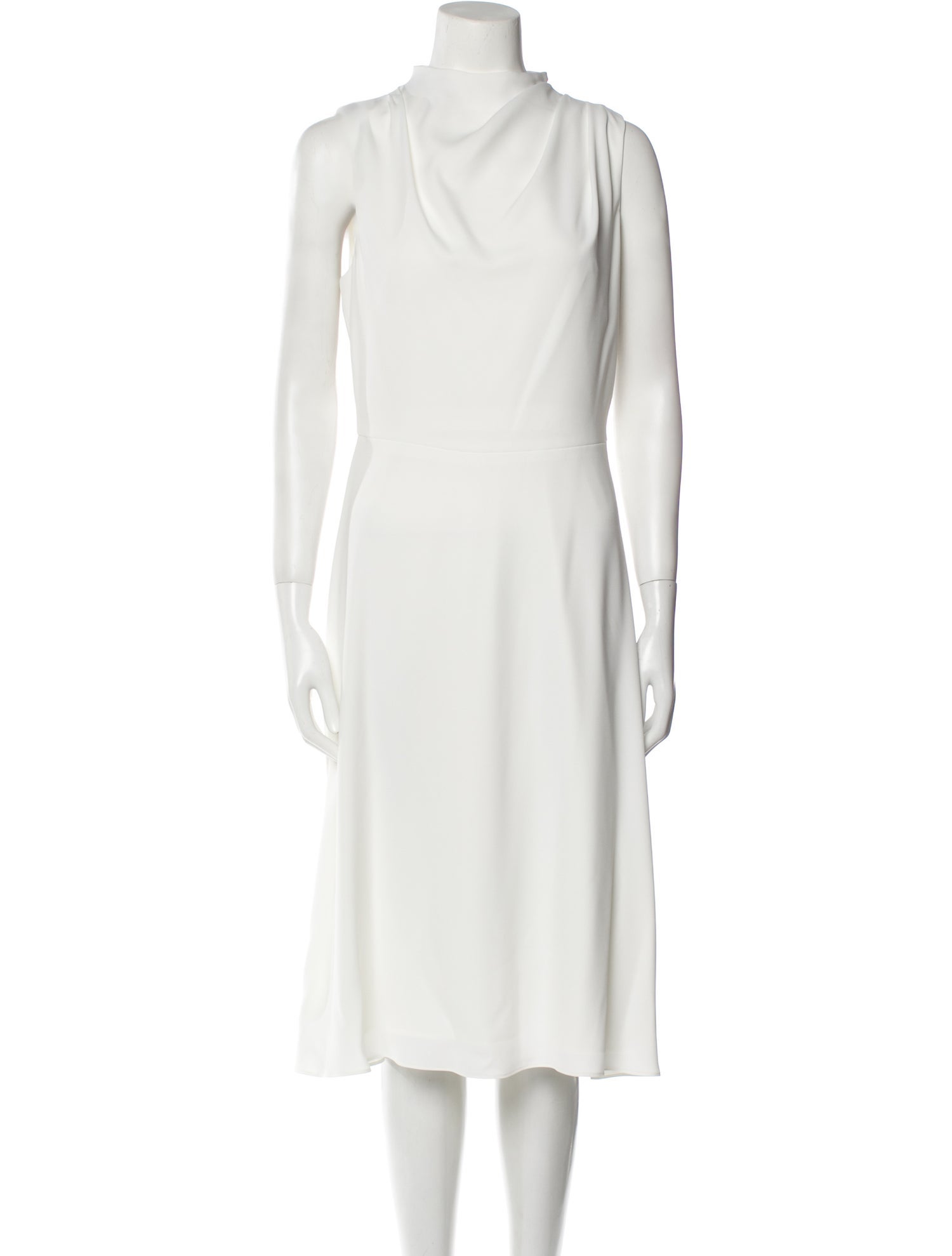 Black Halo Cowl Neck Midi Length Dress