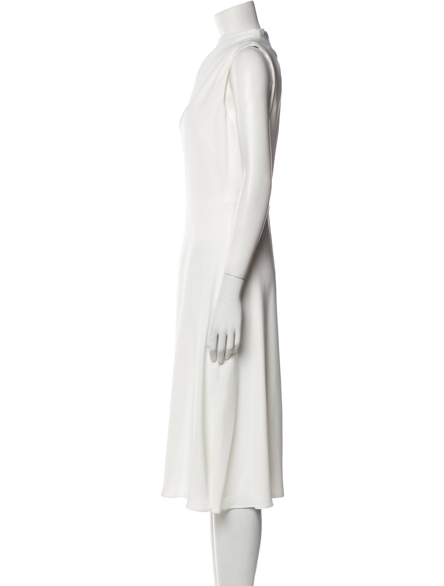 Black Halo Cowl Neck Midi Length Dress