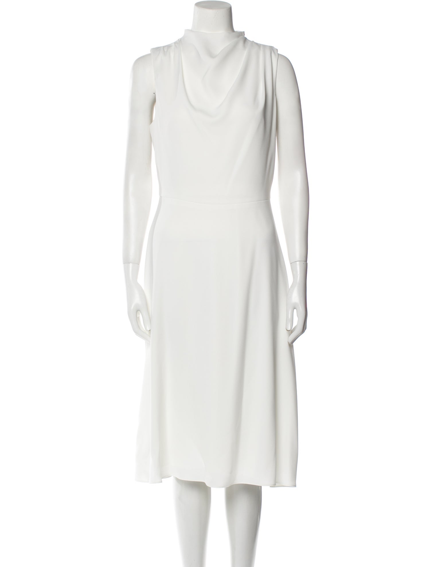 Black Halo Cowl Neck Midi Length Dress