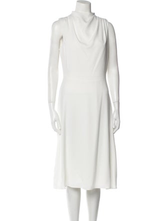 Black Halo Cowl Neck Midi Length Dress