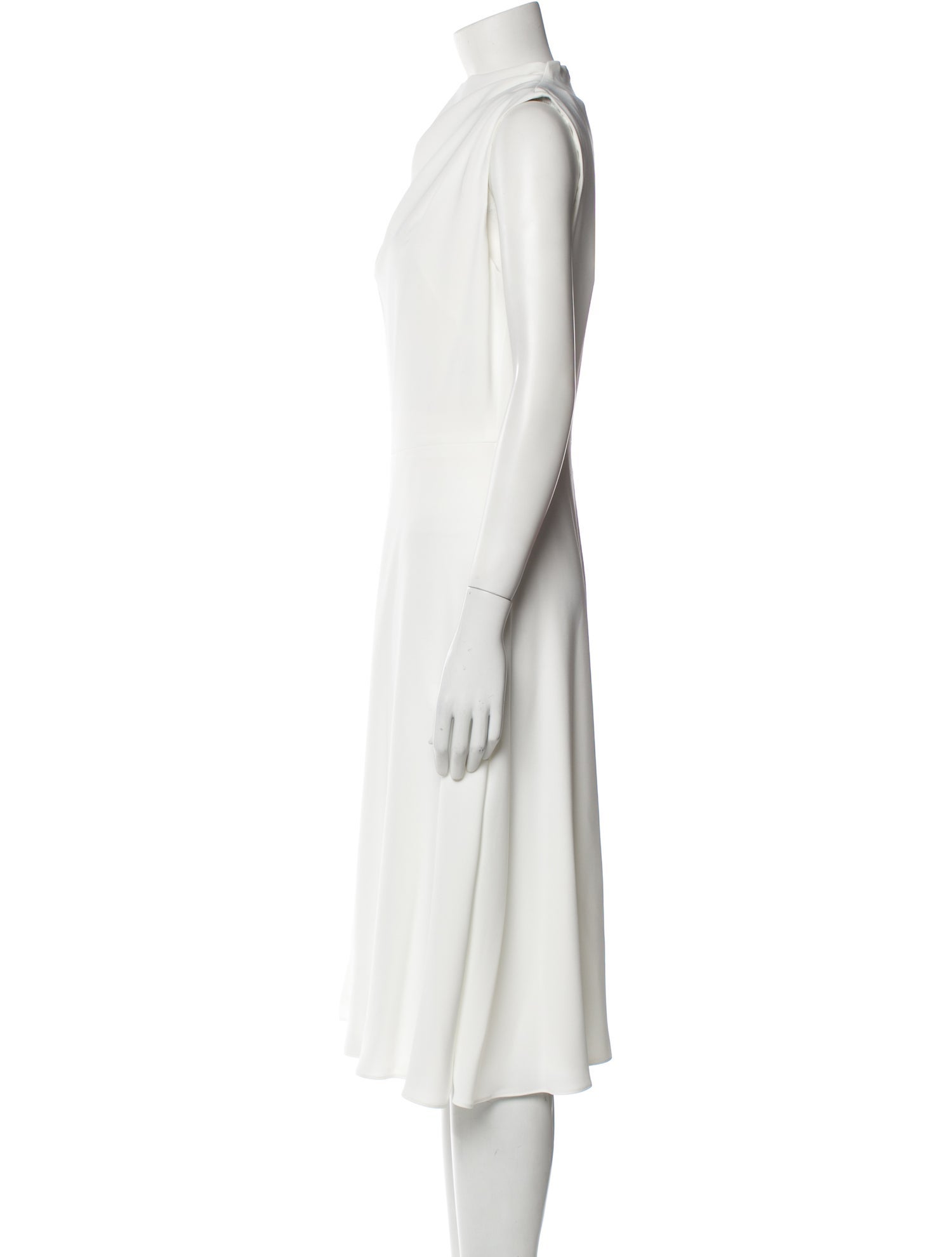 Black Halo Cowl Neck Midi Length Dress