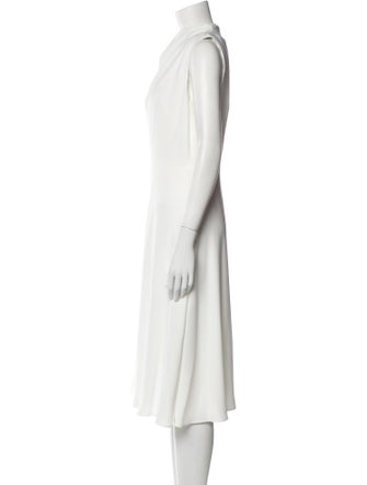 Black Halo Cowl Neck Midi Length Dress