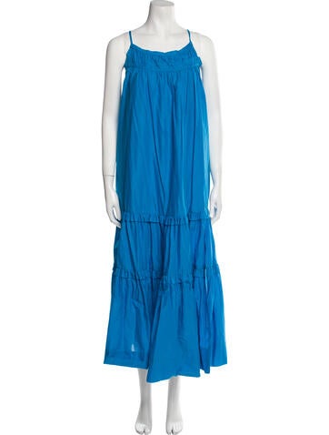 Black Halo Dresses Square Neckline Long Dress L