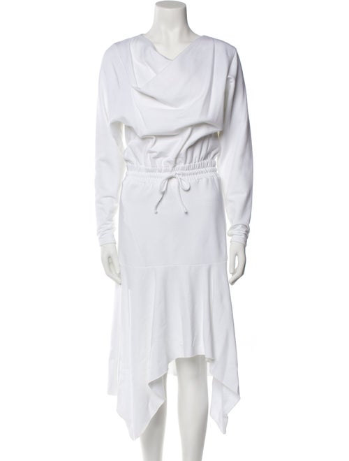 Black Halo Cowl Neck Midi Length Dress