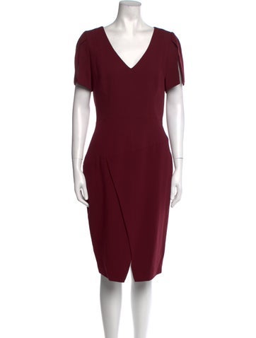 Black Halo Dresses V-Neck Midi Length Dress US 8 | M