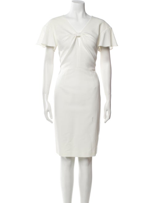 Black Halo V-Neck Knee-Length Dress