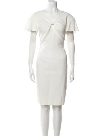 Black Halo Dresses V-Neck Knee-Length Dress US 8 | M