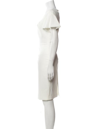 Black Halo V-Neck Knee-Length Dress