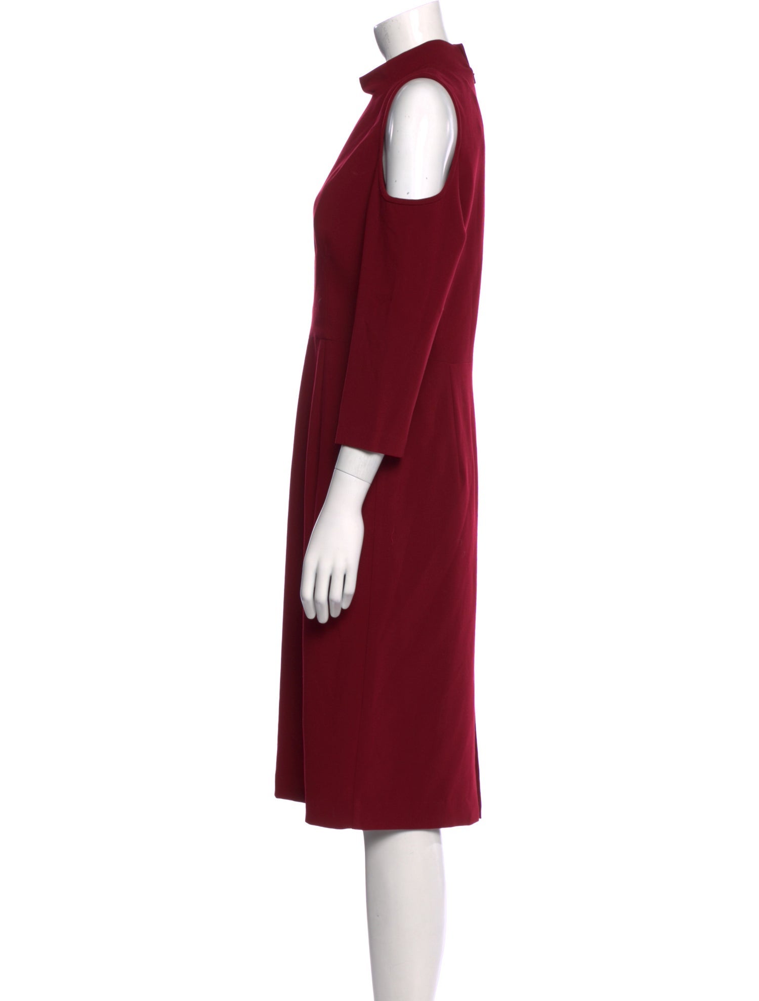 Black Halo Mock Neck Midi Length Dress