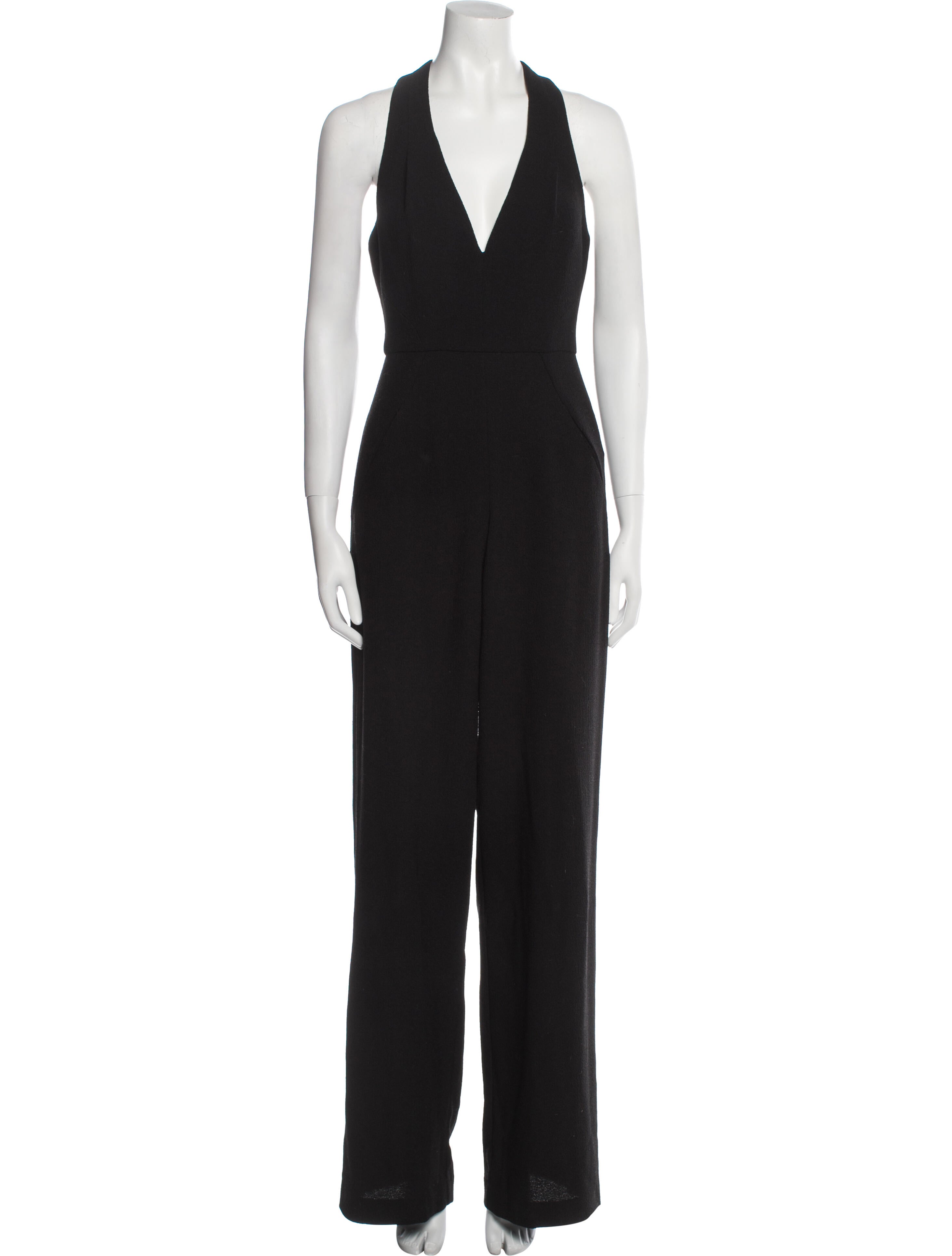 Black Halo Plunge Neckline Jumpsuit