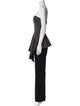 Black Halo Eve by Laurel Berman Polka Dot Print Strapless Jumpsuit