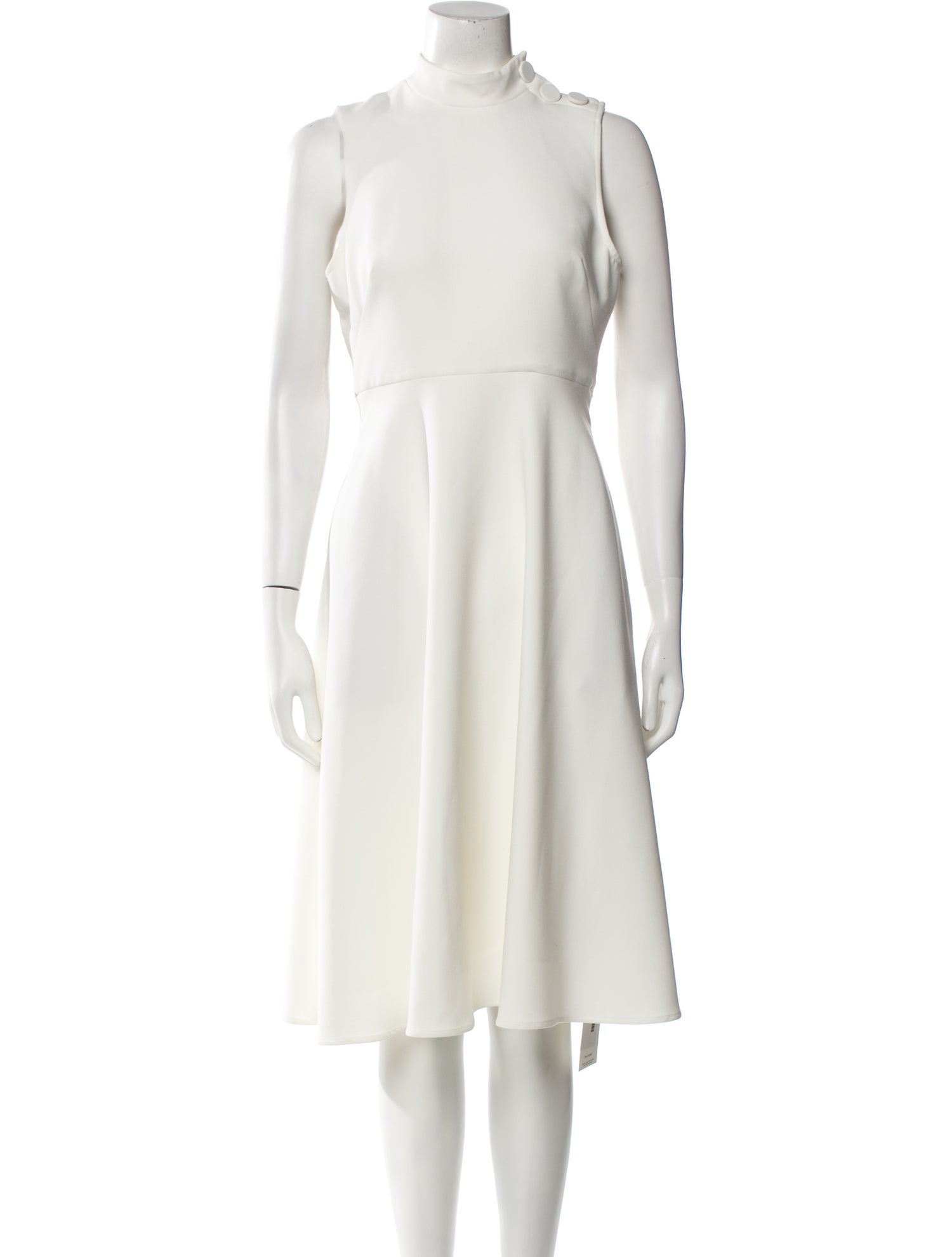 Black Halo Mock Neck Knee-Length Dress