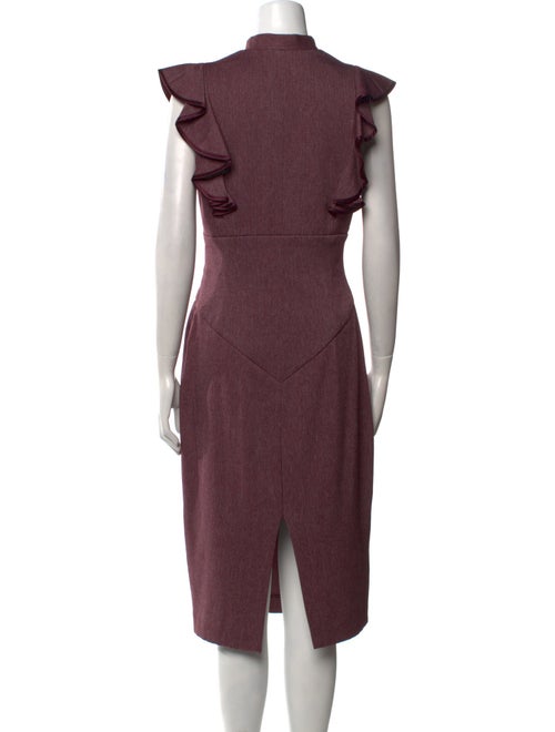 Black Halo V-Neck Midi Length Dress