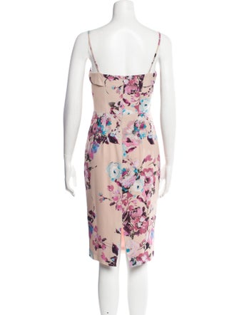 Black Halo Floral Print Knee-Length Dress