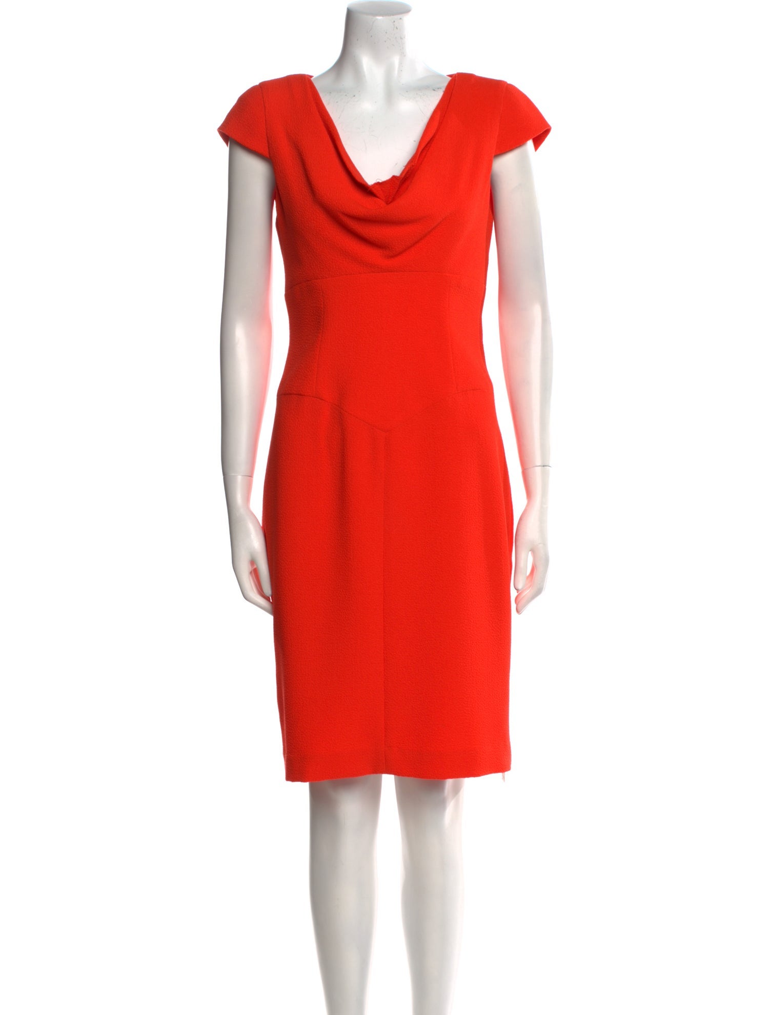 Black Halo Cowl Neck Knee-Length Dress