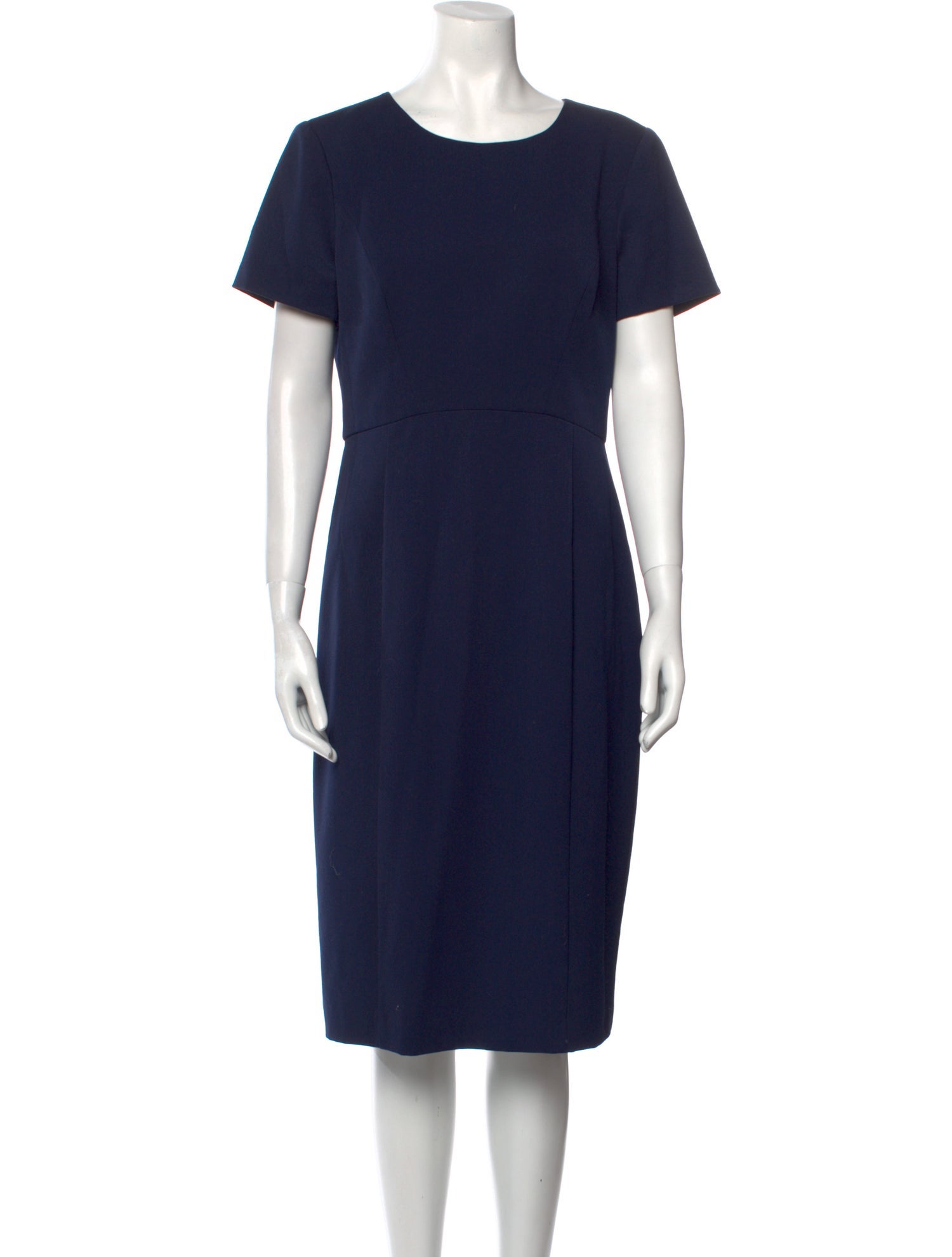 Black Halo Crew Neck Midi Length Dress