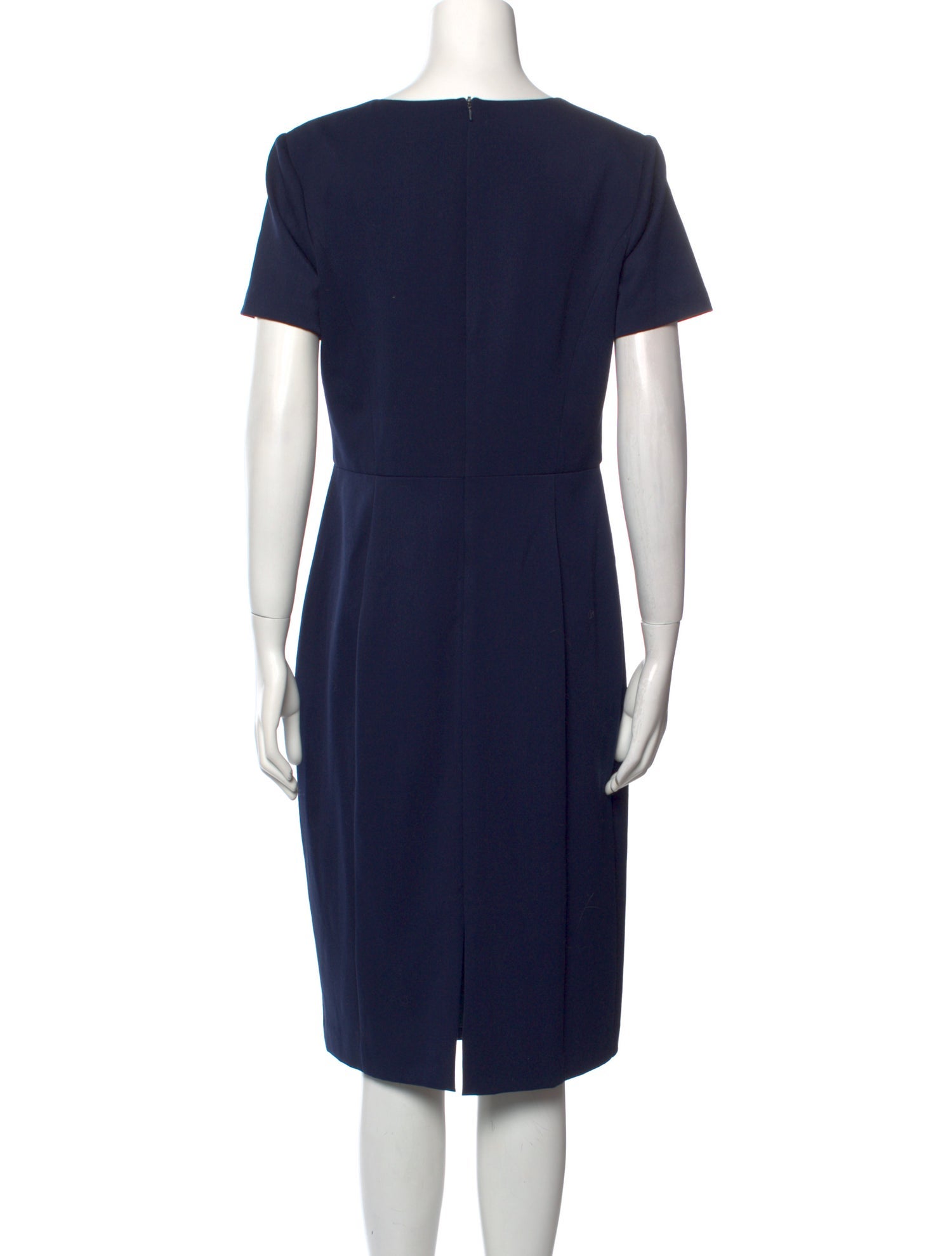 Black Halo Crew Neck Midi Length Dress