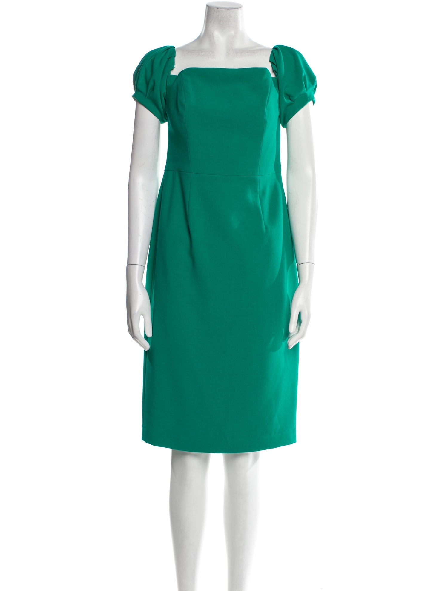 Melitta Baumeister Crew Neck Midi Length Dress - Green