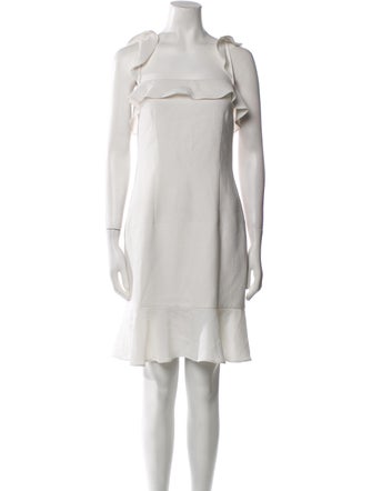 Black Halo Square Neckline Knee-Length Dress