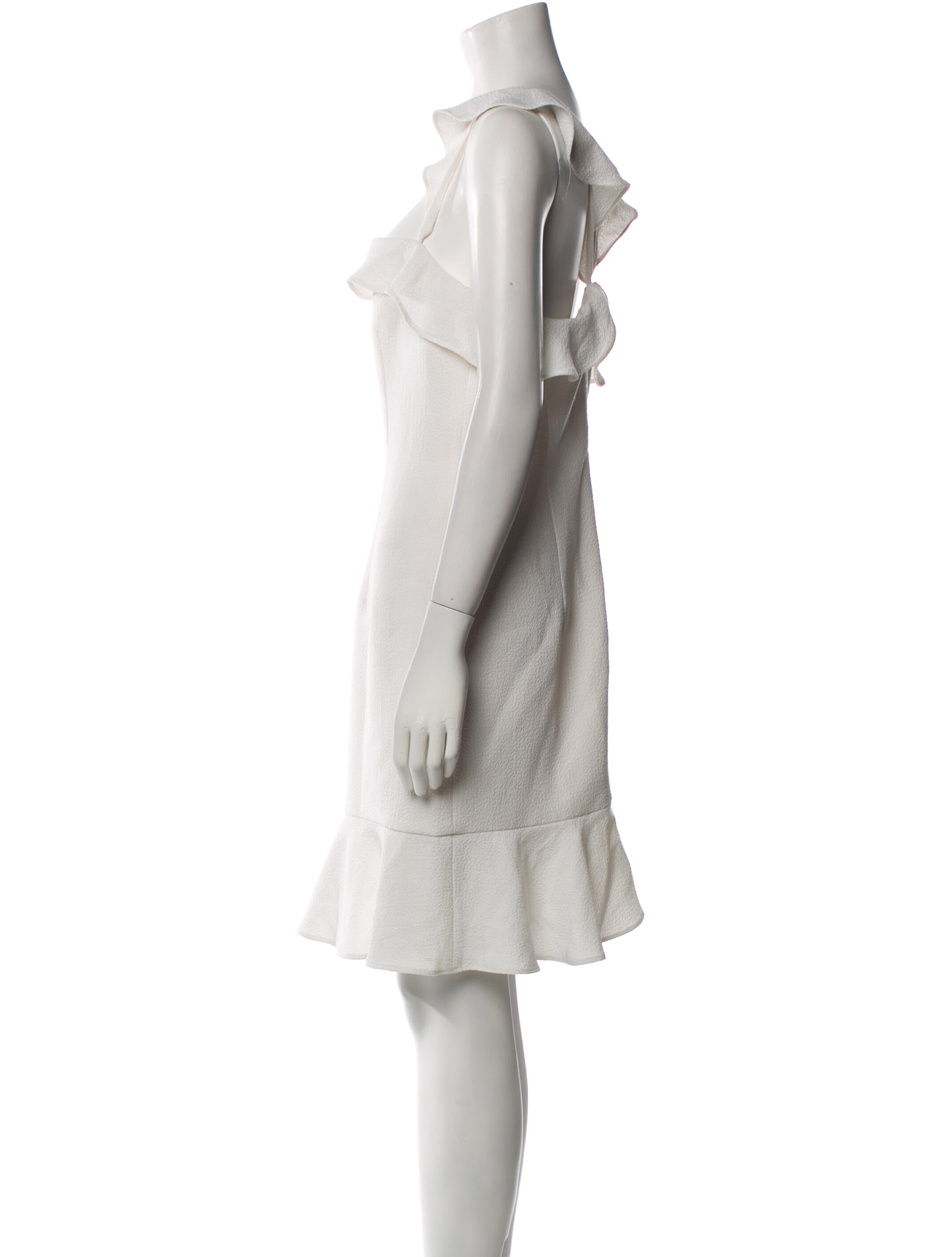 Black Halo Square Neckline Knee-Length Dress