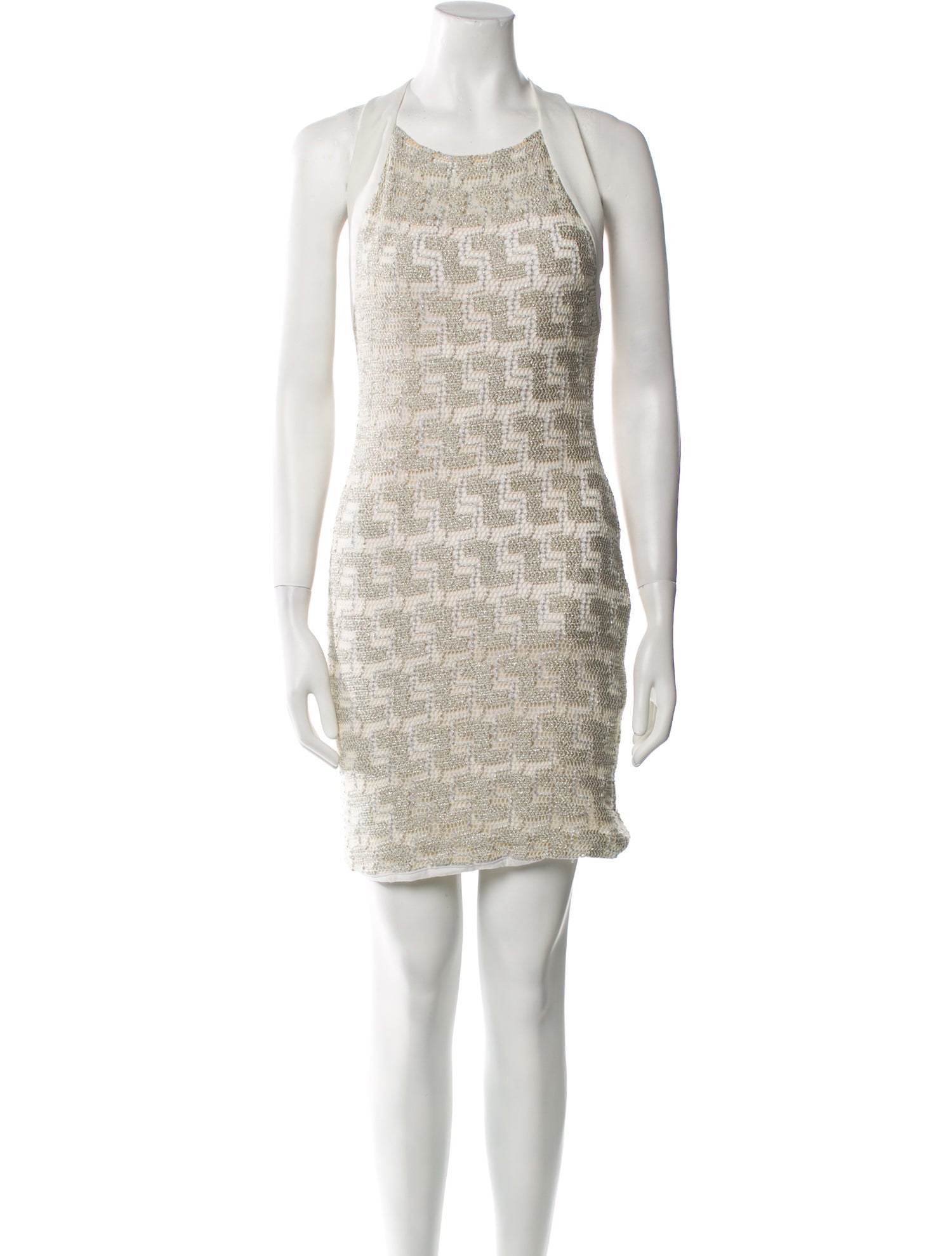 Black Halo Scoop Neck Mini Dress