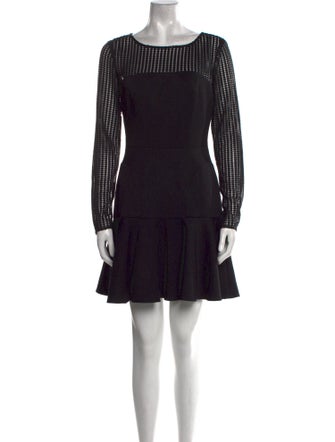 Black Halo Bateau Neckline Mini Dress