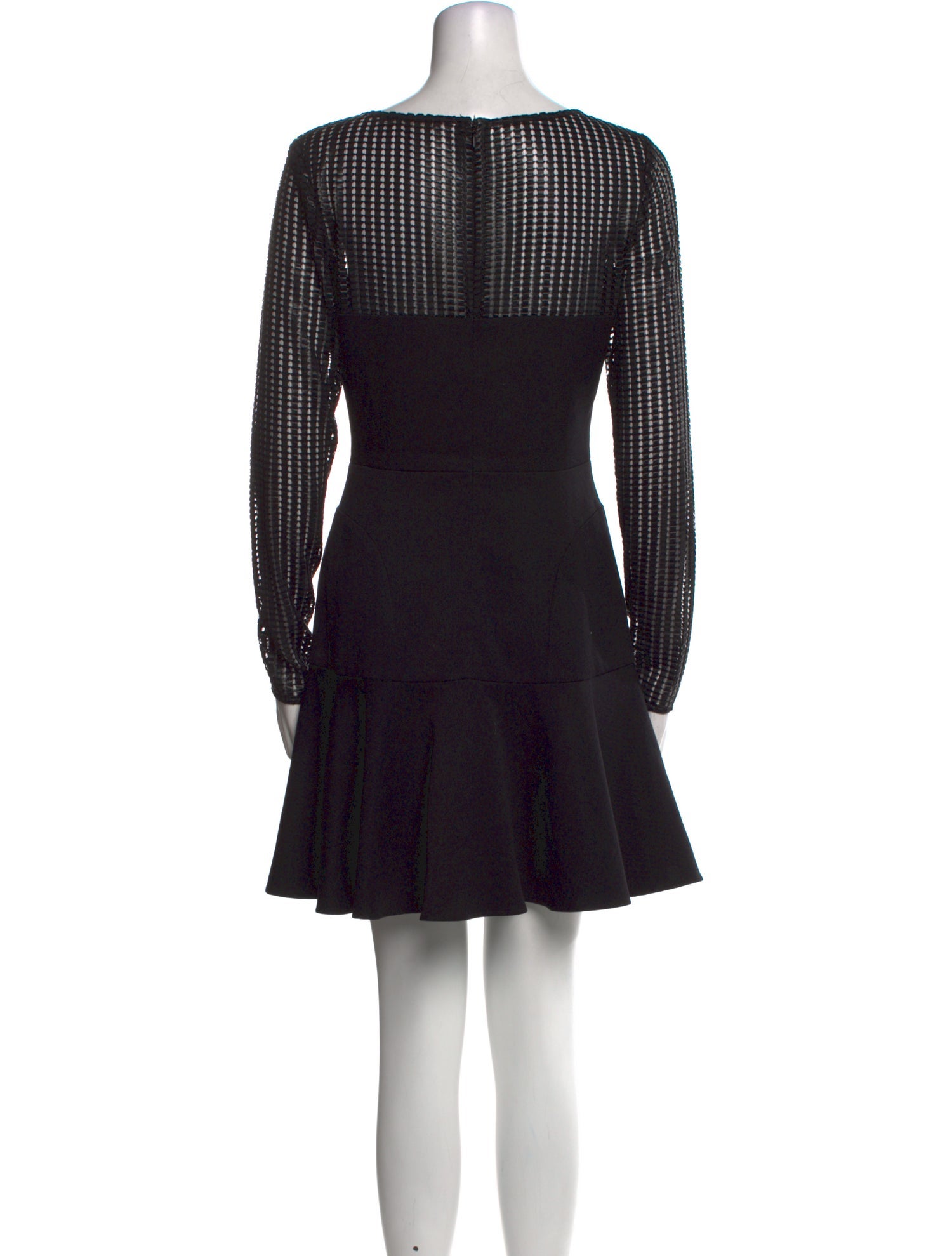 Black Halo Bateau Neckline Mini Dress