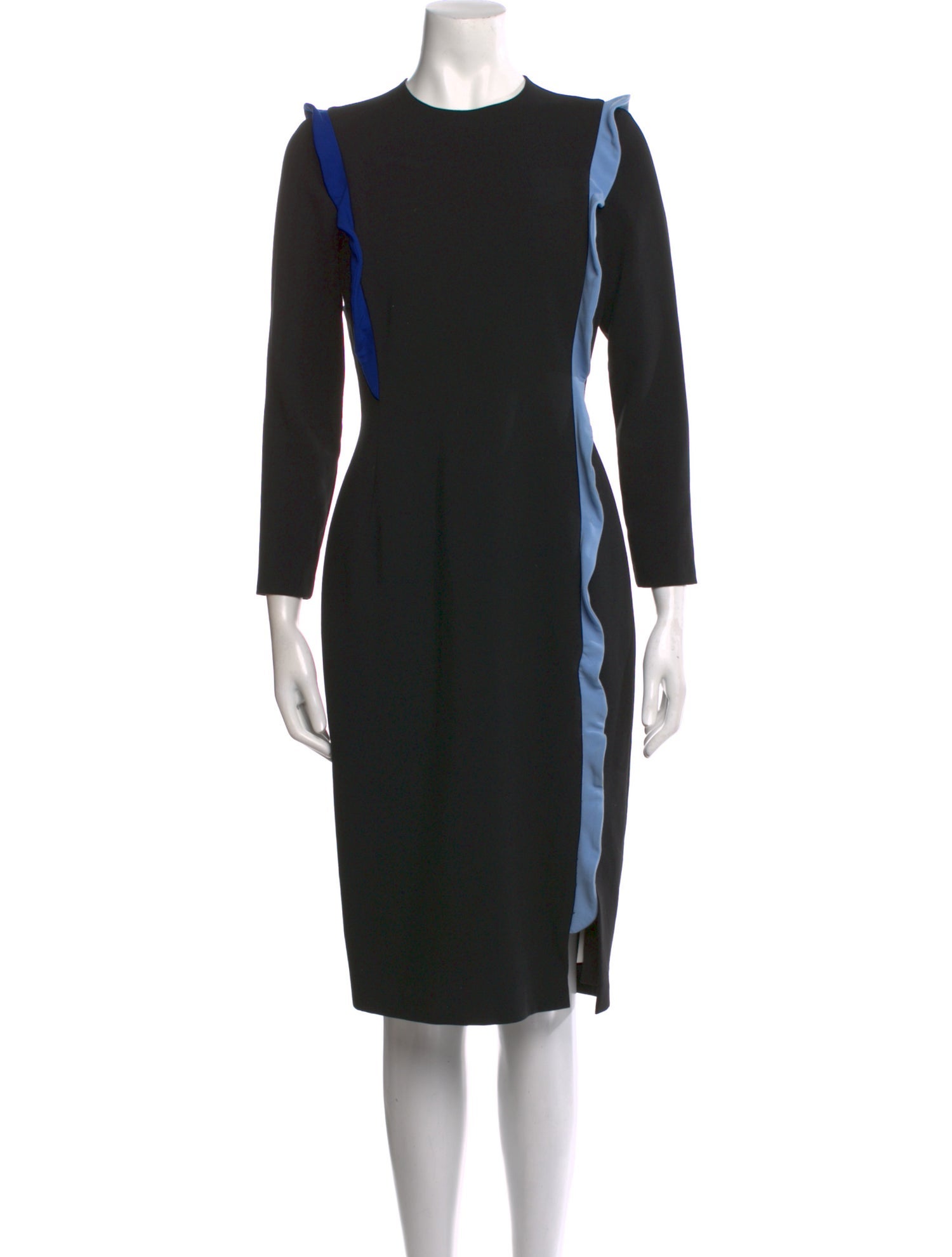 Black Halo Crew Neck Midi Length Dress