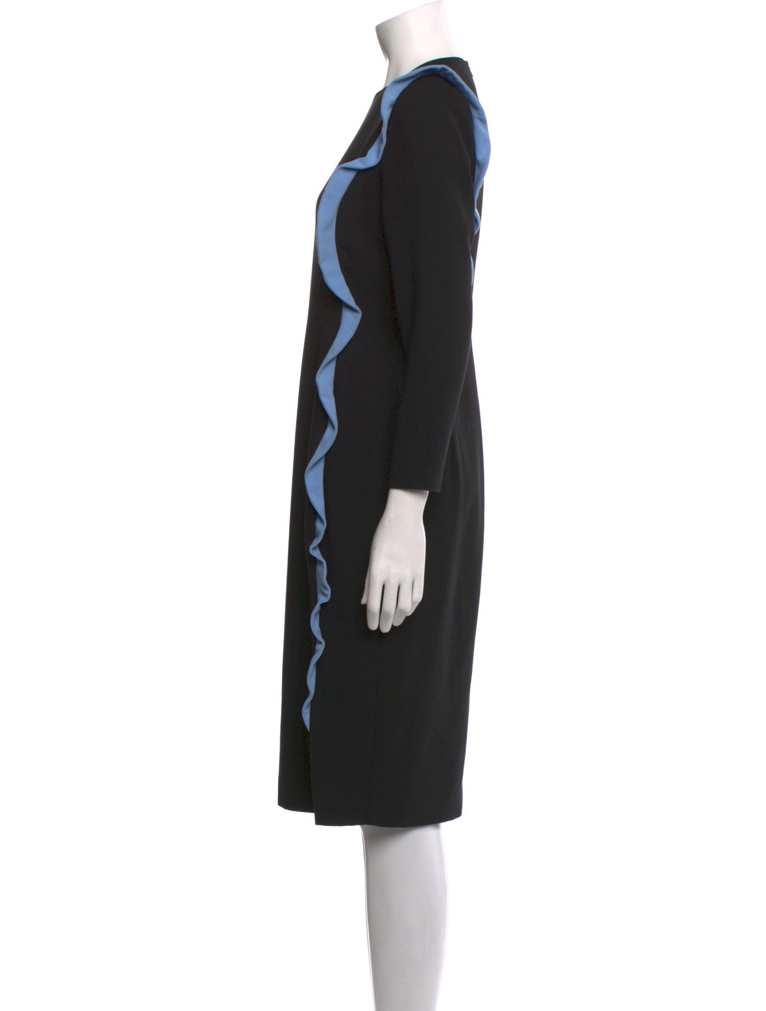 Black Halo Crew Neck Midi Length Dress