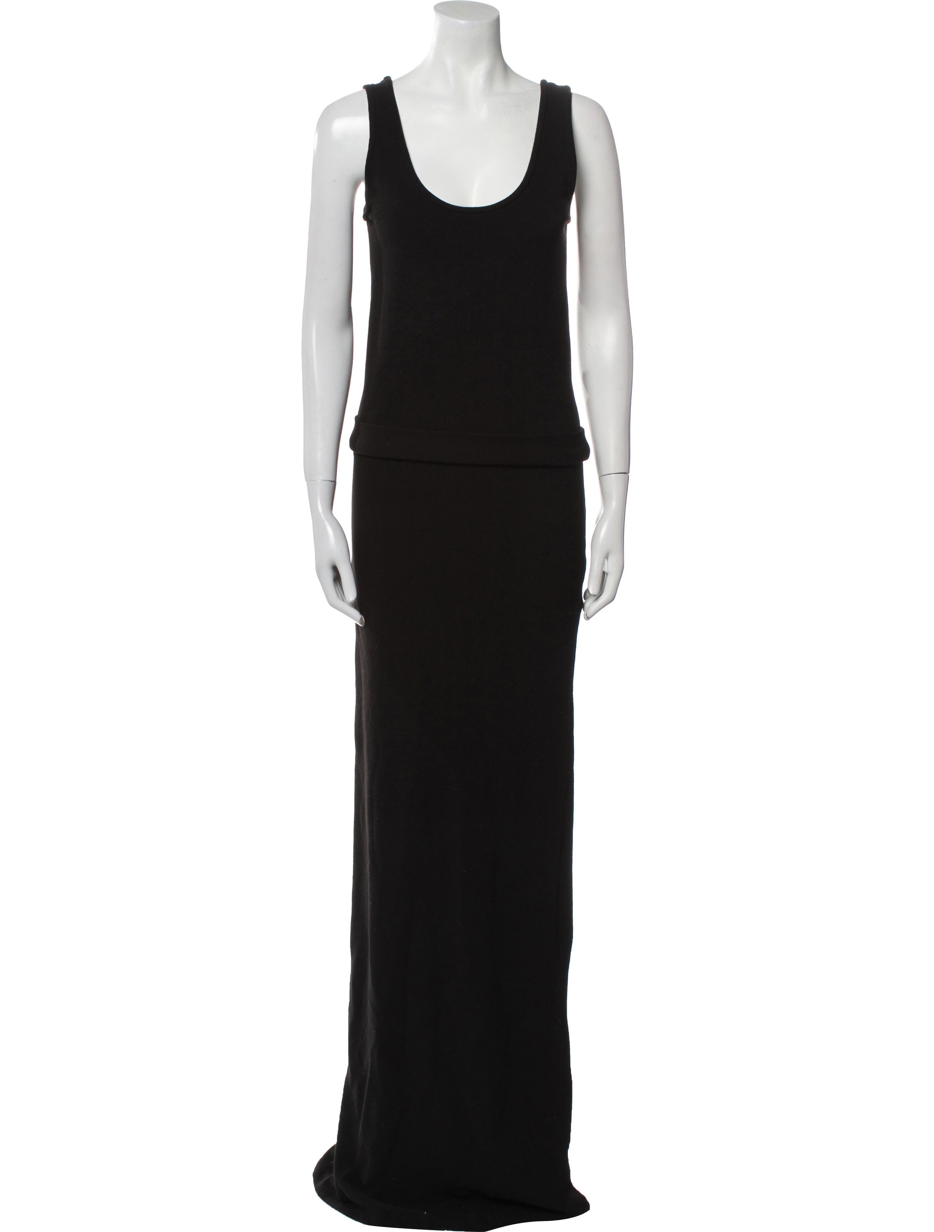 Black Halo Scoop Neck Long Dress