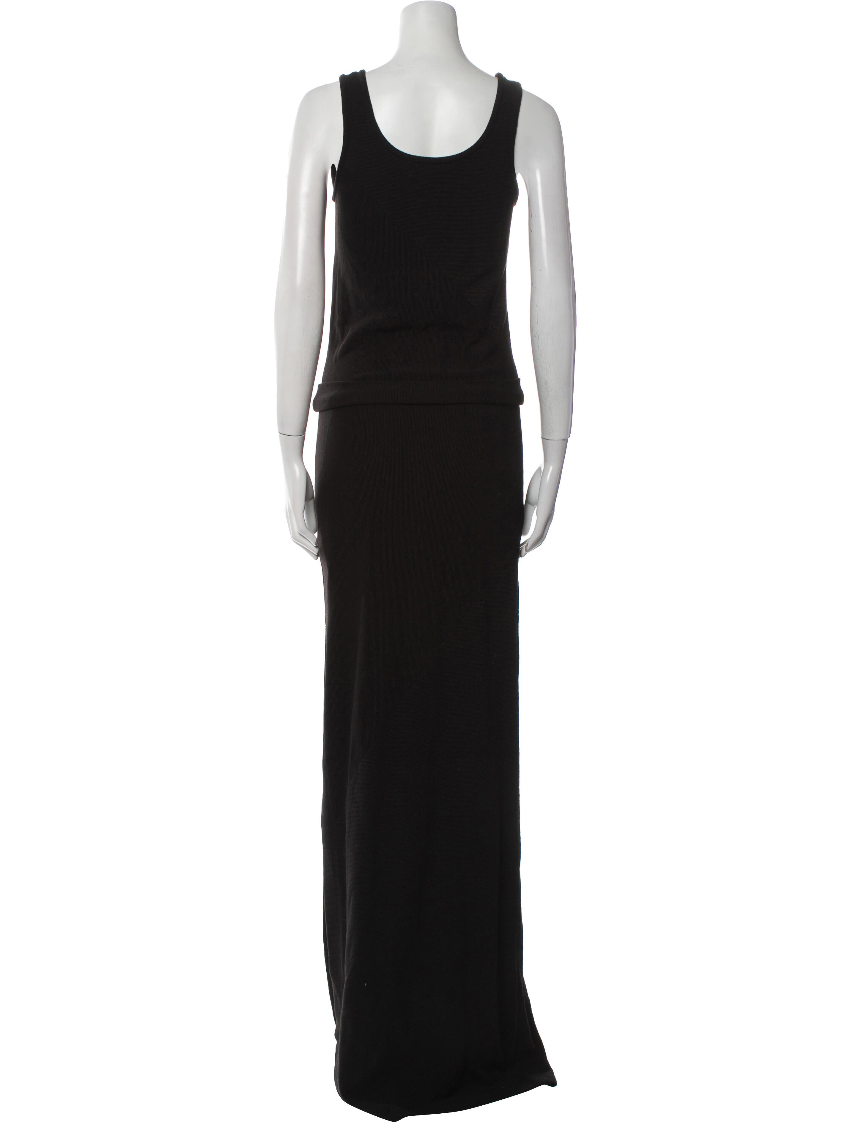 Black Halo Scoop Neck Long Dress