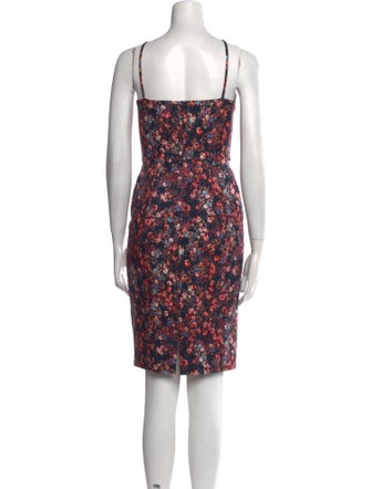 Black Halo Floral Print Knee-Length Dress