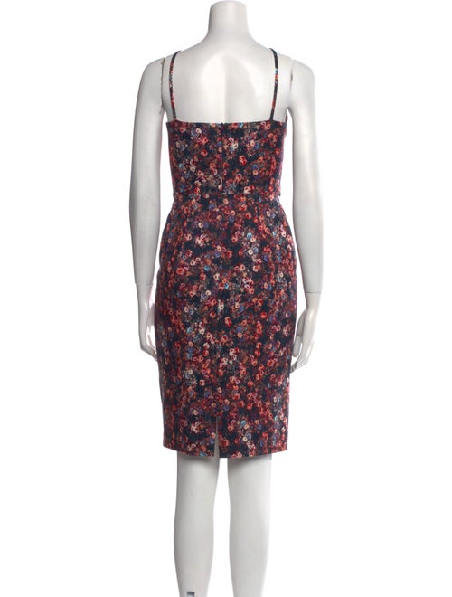 Black Halo Floral Print Knee-Length Dress