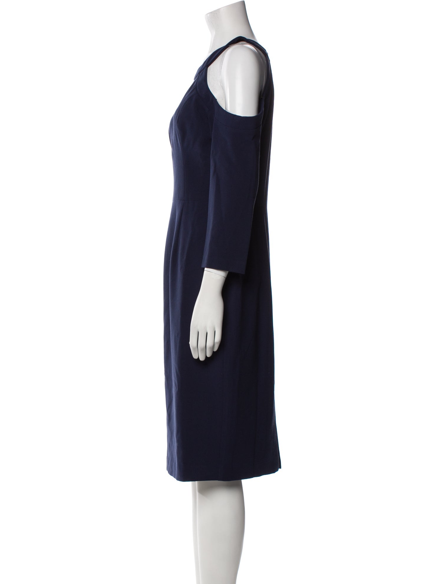 Black Halo Scoop Neck Midi Length Dress