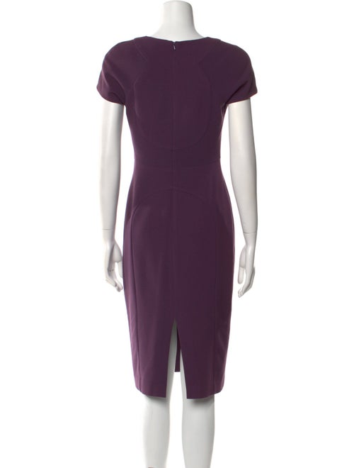 Black Halo V-Neck Midi Length Dress