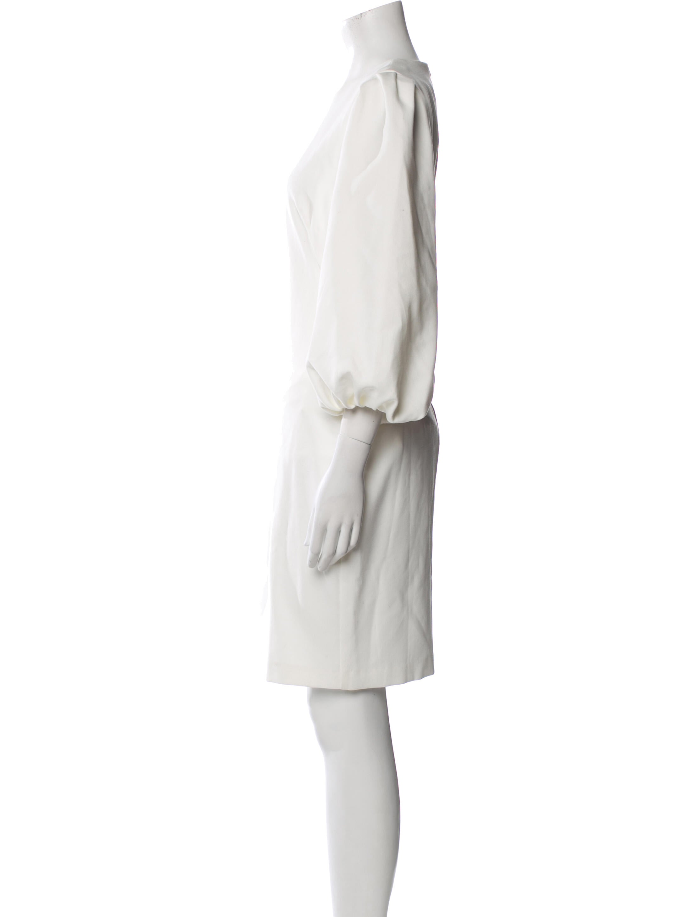 Black Halo Crew Neck Knee-Length Dress