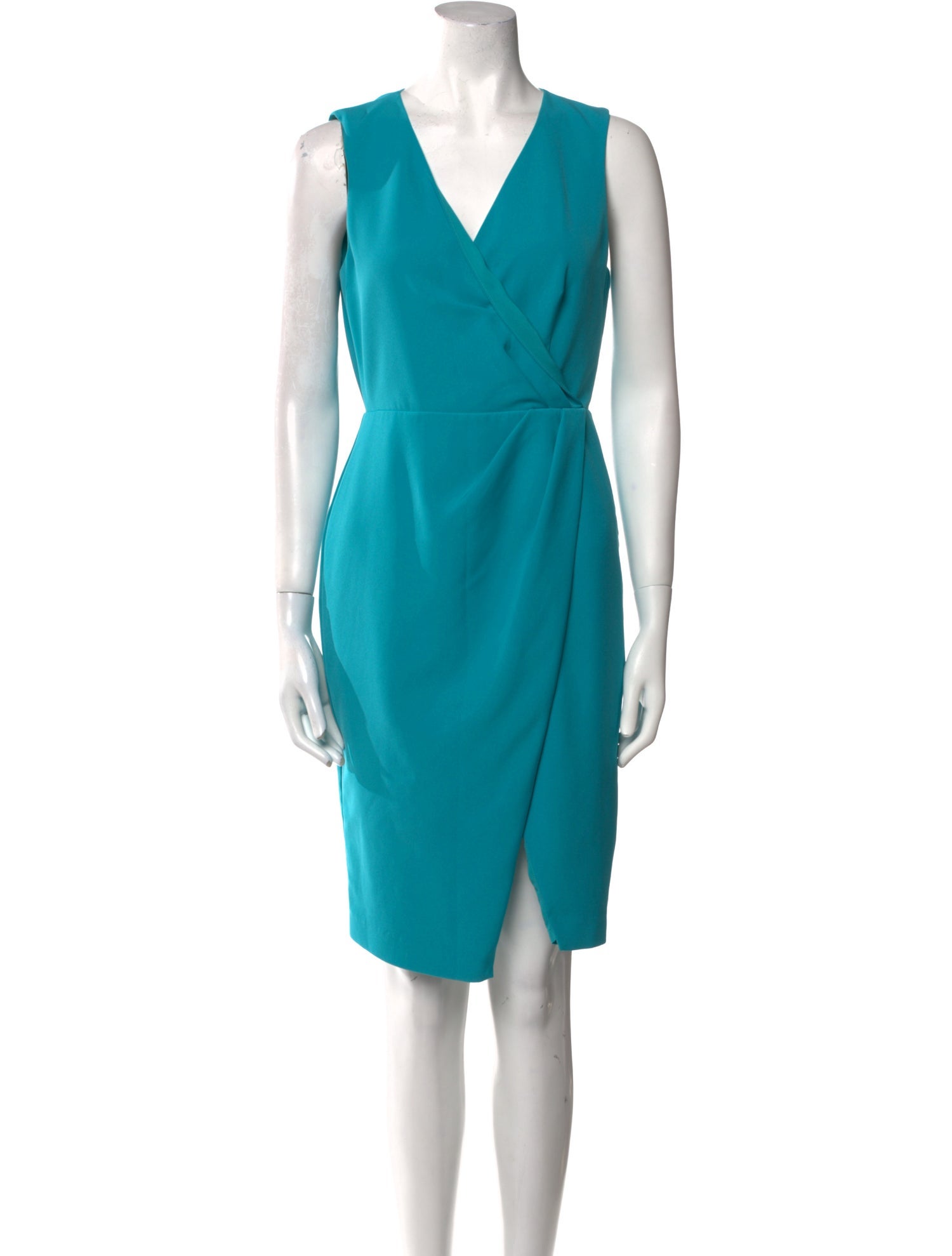 Black Halo V-Neck Knee-Length Dress