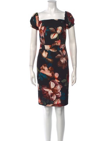 Black Halo Dresses Floral Print Mini Dress US 0 | XS