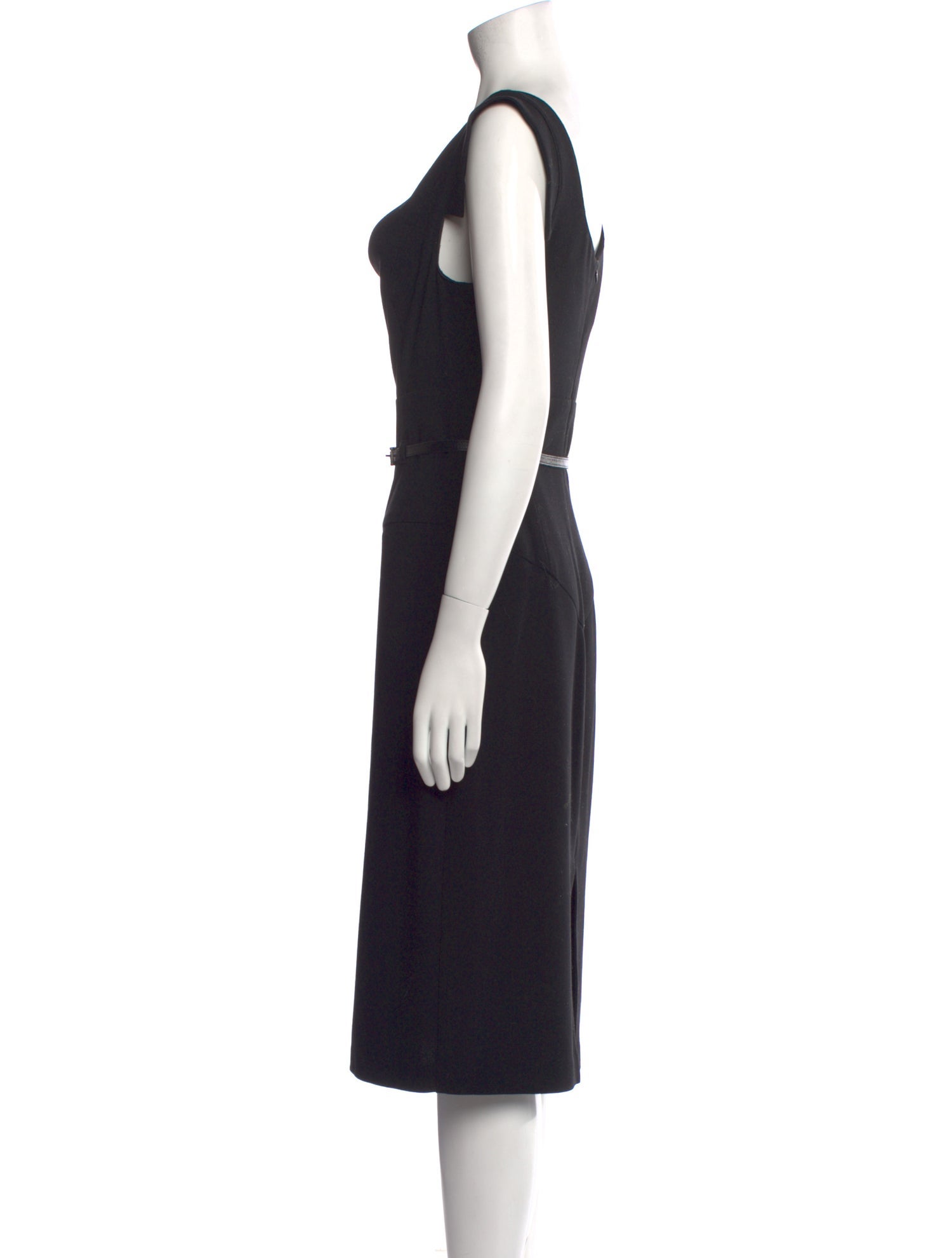 Black Halo Asymmetrical Midi Length Dress