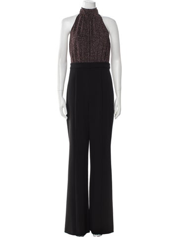 Black Halo Jumpsuits and Rompers Nylon Halterneck Jumpsuit US 6 | M