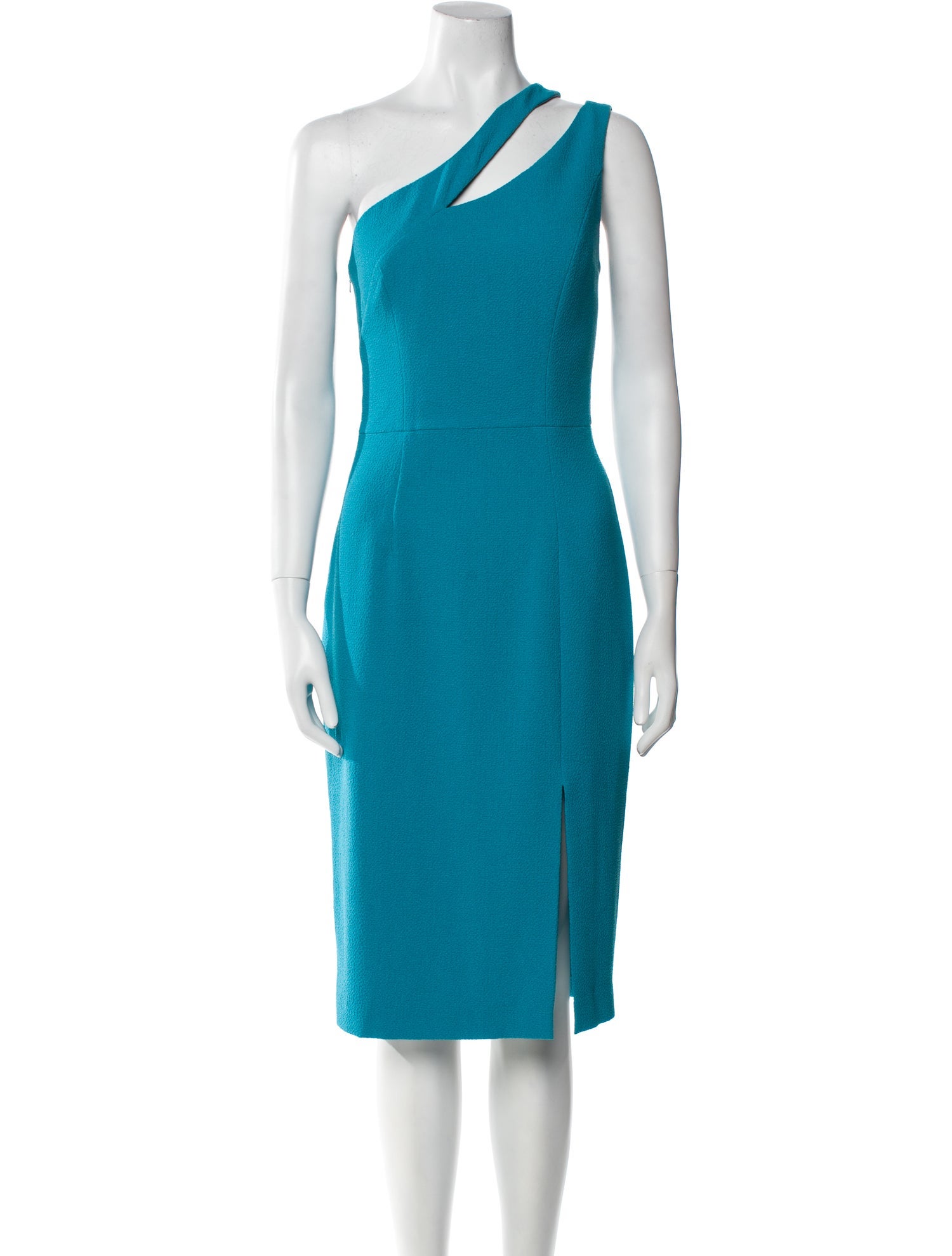 Black Halo One-Shoulder Midi Length Dress