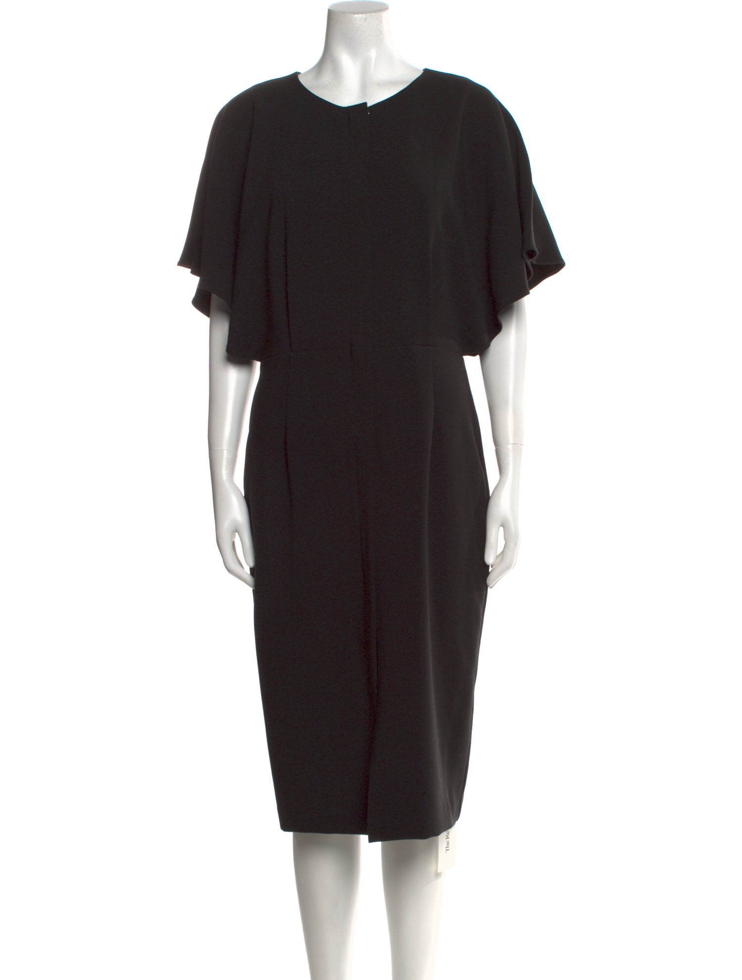 Black Halo Crew Neck Midi Length Dress